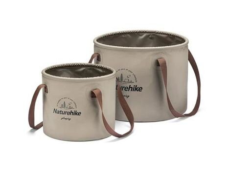Складане відро для води з ПВХ Naturehike NH20SJ040, 10 л, світло-коричневий