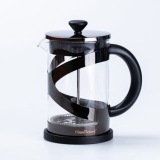 Френч-прес чайник скляний Haus Roland Black 800 мл
