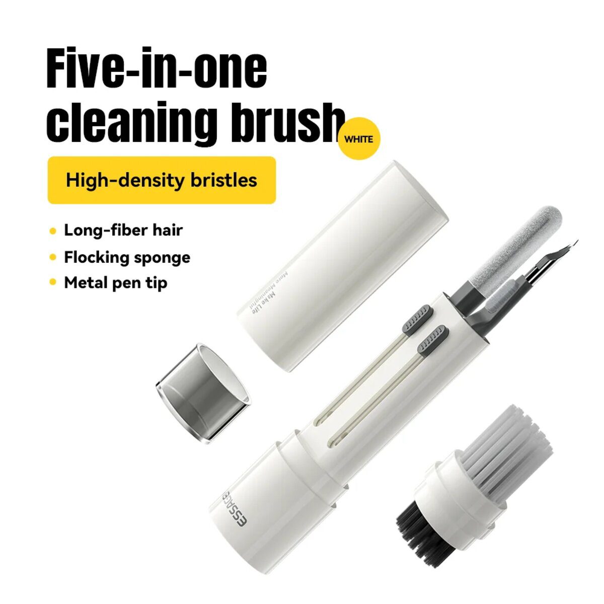 Набір для очистки девайсів ESSAGER 5 in 1 cleaning brush White and Grey