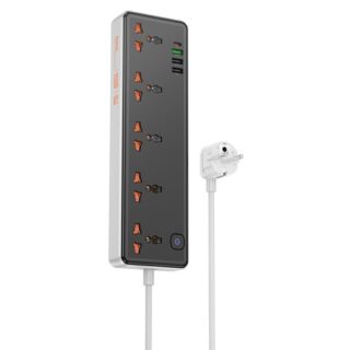 Мережевий подовжувач HOCO AC14A Rico 5-position socket(PD30W/1C3A) Black