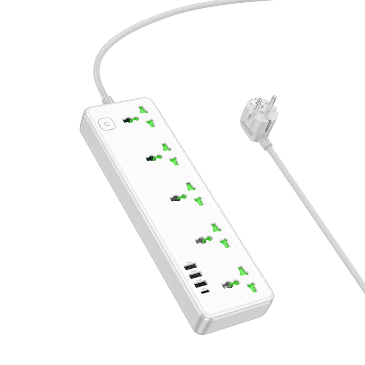 Мережевий подовжувач HOCO  AC13A Talento 5-position socket(1C3A) White