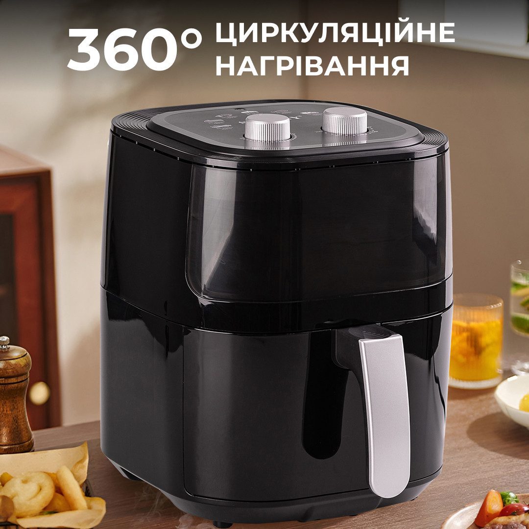 Аерофритюрниця  5л безмасляна фритюрниця Sokany аерогриль настільний 1400W мультипечі