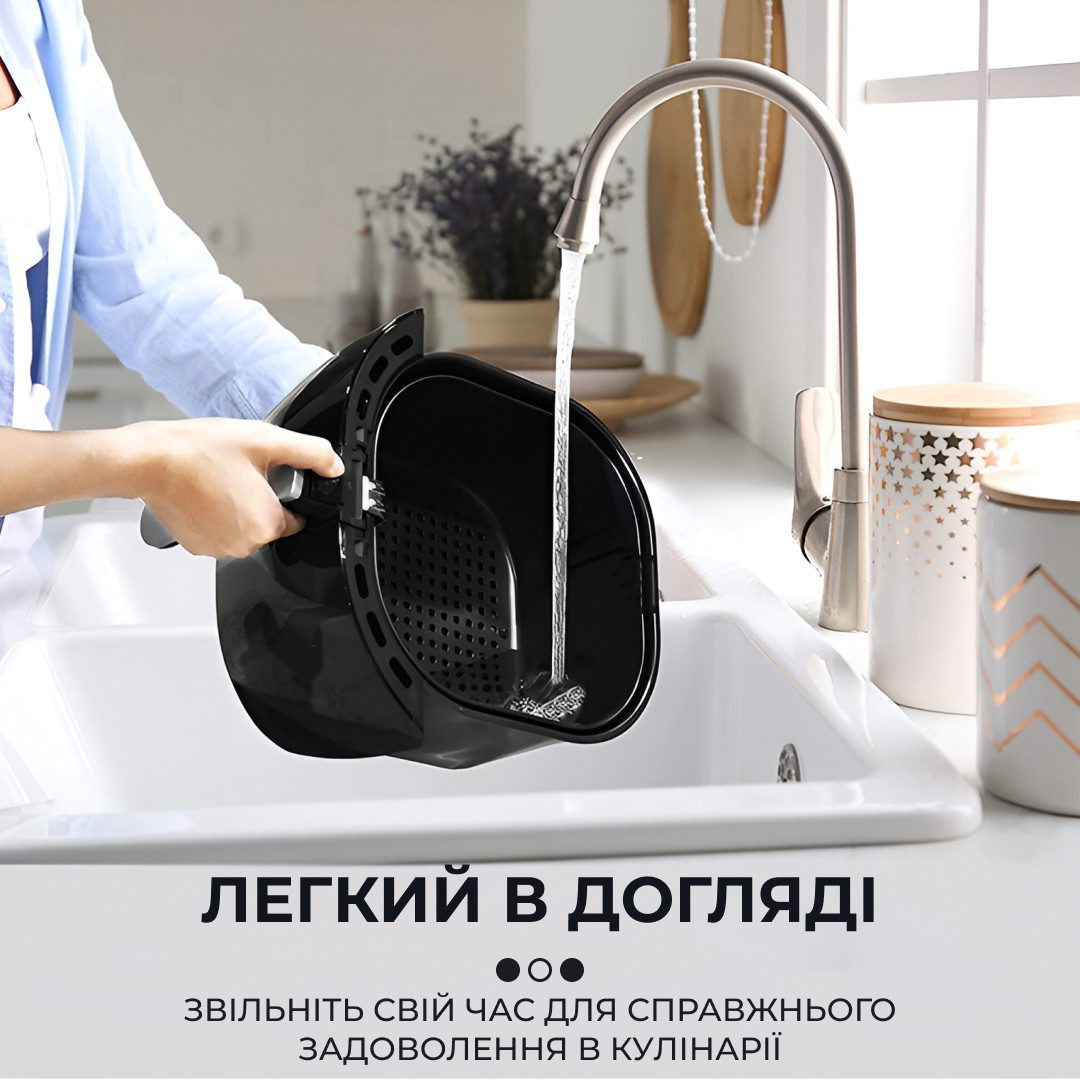 Аерофритюрниця  5л безмасляна фритюрниця Sokany аерогриль настільний 1400W мультипечі