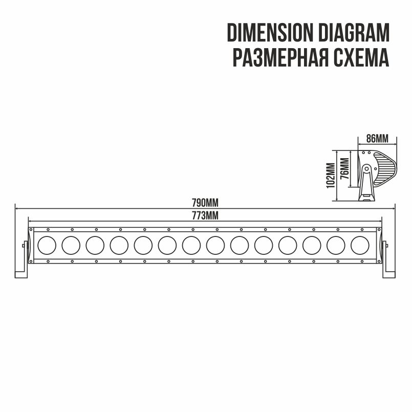 Автолампа світлодіодна BELAUTO BOL1410F CREE Flood LED (14*10w)