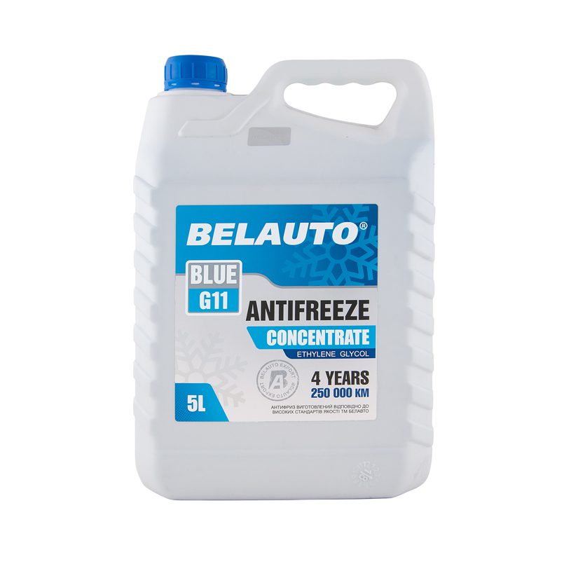 Антифриз BELAUTO BLUE G11 концентрат, синій 5л