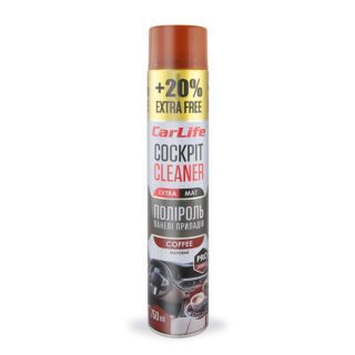 Поліроль для панелі приладів CarLife Cockpit Cleaner EXTRA MAT Кава 750мл