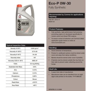 Моторне мастило Comma ECO-P 0W-30 5л