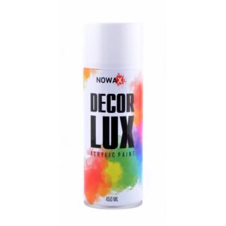 Акрилова спрей-фарба NOWAX DecorLux, 450 мл, білий матов, (MATT WHITE/RAL9010)
