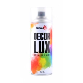 Акрилова спрей-фарба NOWAX DecorLux, 450 мл, лак прозорий, (LACQUER)