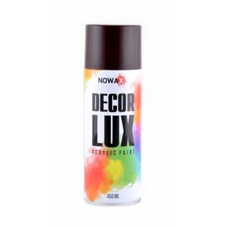 Акрилова спрей-фарба NOWAX DecorLux, 450 мл, коричневий, (BROWN/RAL+3007)