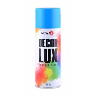 Акрилова спрей-фарба NOWAX DecorLux, 450 мл, світло-блакитний, (LIGHT BLUE/RAL5012)