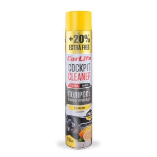 Поліроль для панелі приладів CarLife Cockpit Cleaner EXTRA MAT Лимон 750мл
