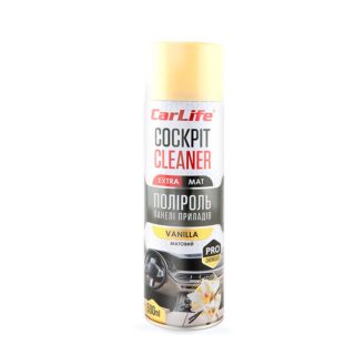 Поліроль для панелі приладів CarLife Cockpit Cleaner EXTRA MAT Ваніль 500мл