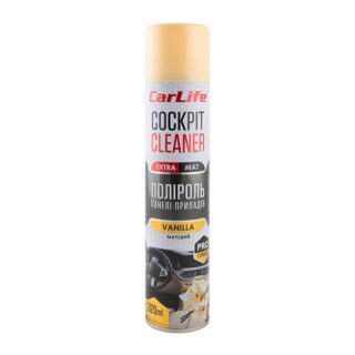 Поліроль для панелі приладів CarLife Cockpit Cleaner EXTRA MAT Ваніль 320мл