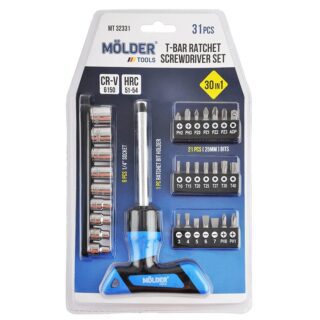 Викрутка Т-подібна Molder MT32331 з насадками 30в1