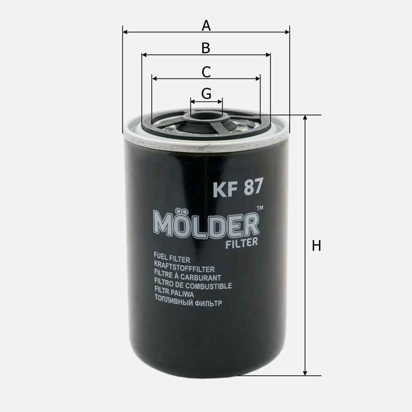 Фільтр паливний Molder Filter KF 87 (95046E, KC197, WK94020)
