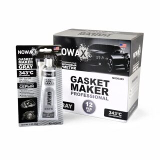 Герметик прокладок високотемпературний Nowax +343⁰C, 100% силіконовий, сірий, 85г