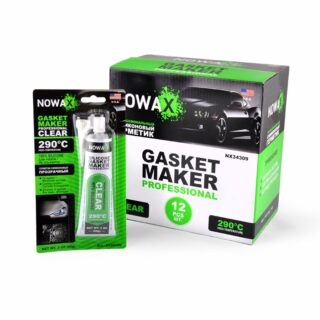Герметик високотемпературний Nowax +290⁰C, 100% силіконовий, прозорий, 85г