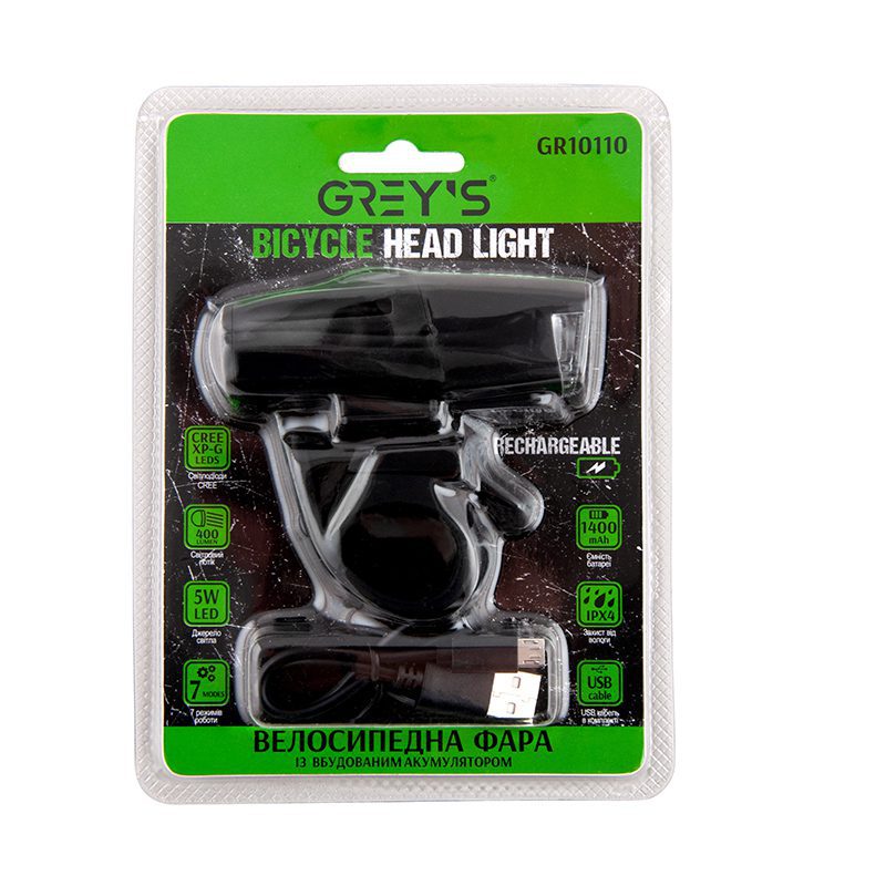 Ліхтарик на велосипед Grey's GR10110 LED