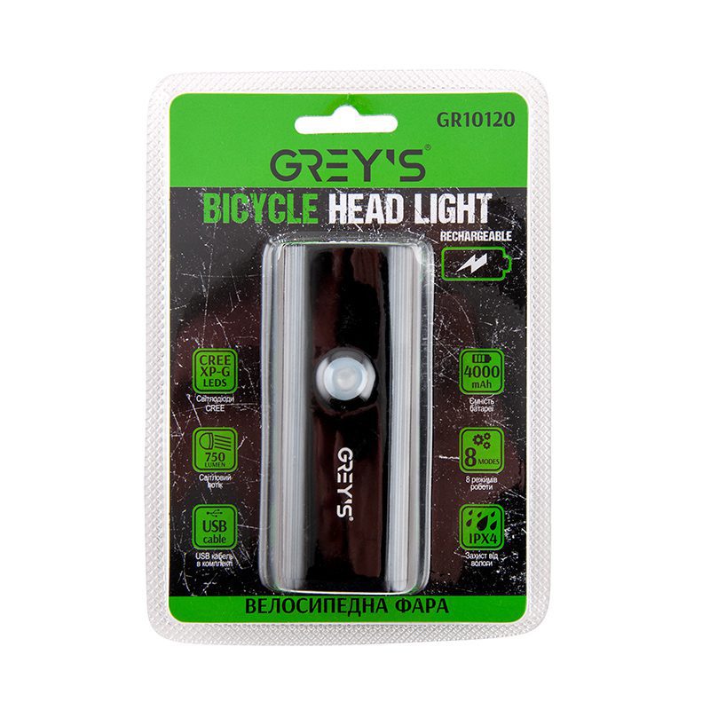 Ліхтарик на велосипед Grey's GR10120 LED
