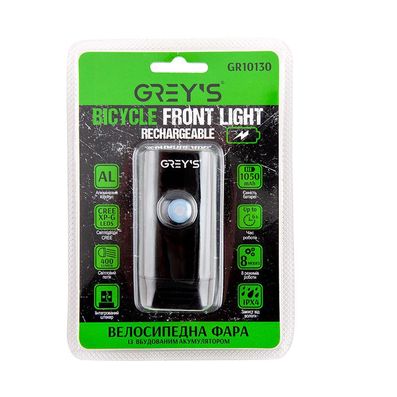 Ліхтарик на велосипед Grey's GR10130 LED