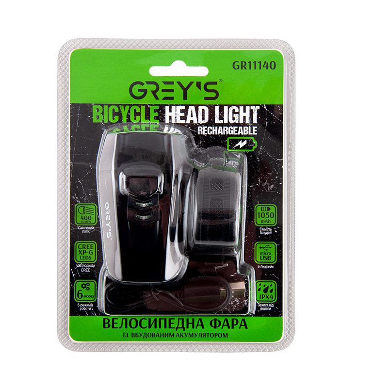 Ліхтарик на велосипед Grey's GR11140 LED 1xCree XP-G