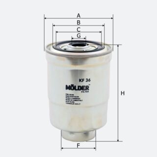 Фільтр паливний Molder Filter KF36 (WF8058, KC46, WK66)