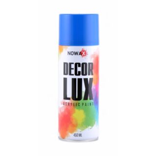 Акрилова спрей-фарба NOWAX DecorLux, 450 мл, синій, (TRAFFIC BLUE/RAL5017)