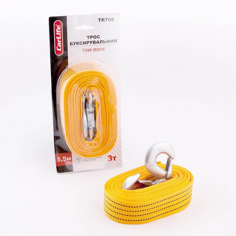 Буксирувальний трос CarLife TR706 3 т, 5,5 м