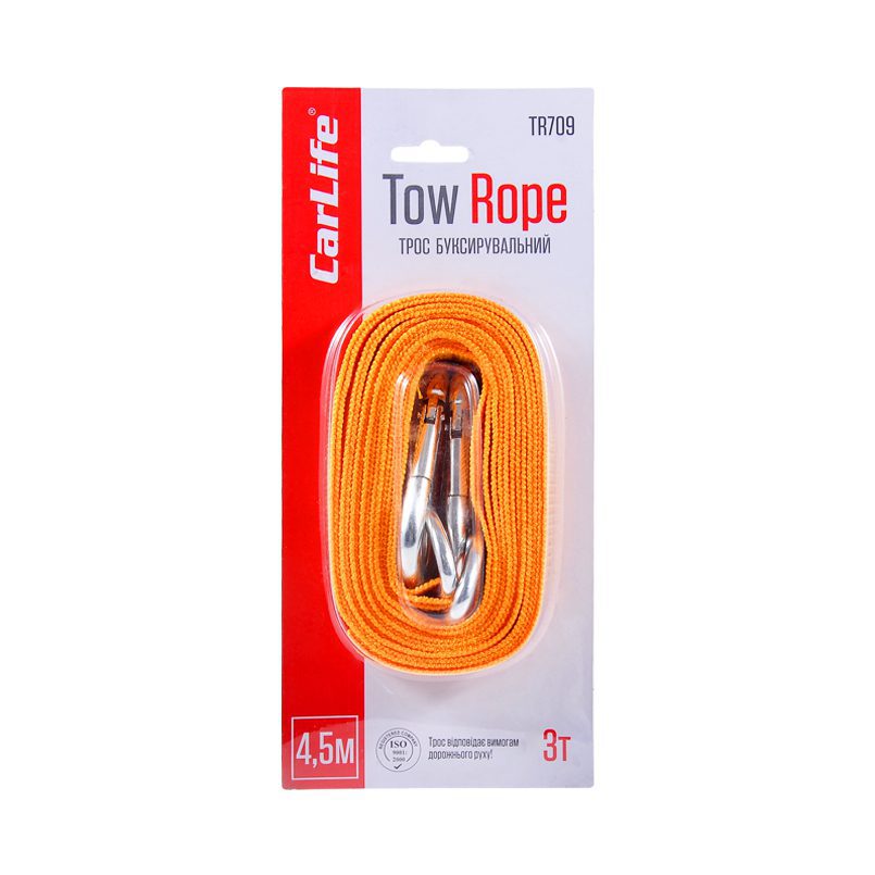 Буксирувальний трос CarLife TR709 3 т, 4,5 м