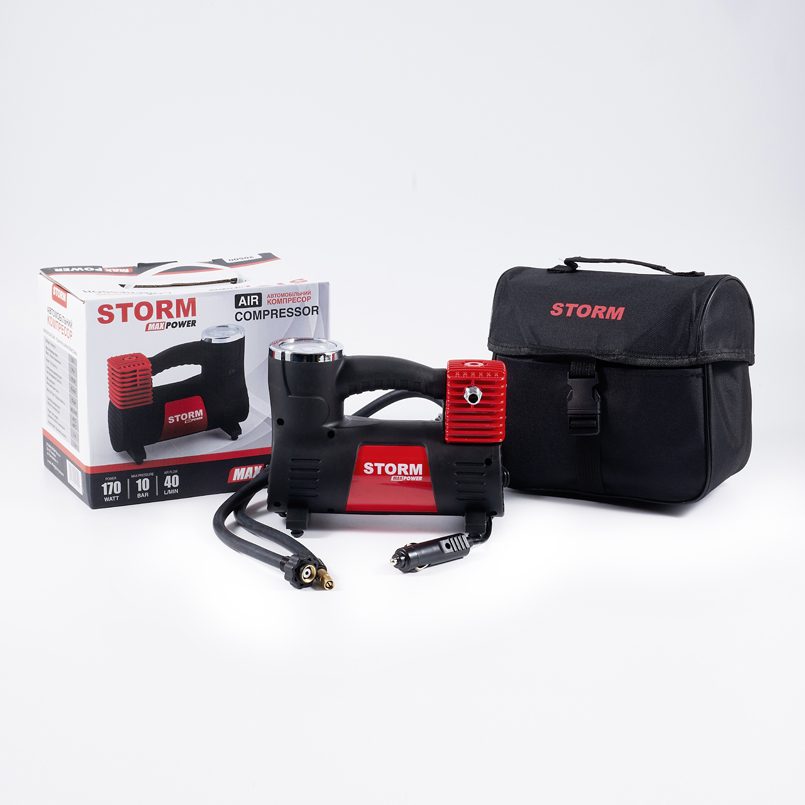 Компресор автомобільний STORM Max Power 20500, 10 Атм, 40 л/хв, 170 Вт