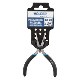 Довгогубці прецизійні MOLDER MT41012 Cr-V 120мм, прогумована ручка