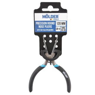 Круглогубці прецизійні MOLDER MT41512 Cr-V 120мм, прогумована ручка
