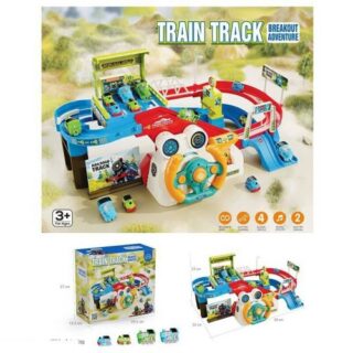 Трек з кермом "Train Track", 4 поїзди, зі звуком