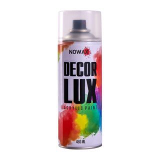 Акрилова спрей-фарба NOWAX DecorLux, 450 мл, лак матовий (MATT LACQUER)