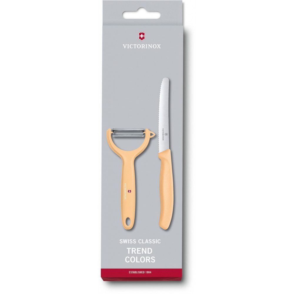 Набір кухонний Victorinox SwissClassic Paring Set 2шт з св.помар. ручкою (ніж, овочечистка Tomato and Kiwi) (G
