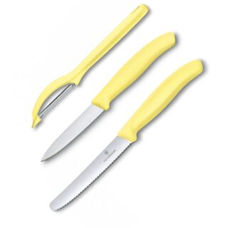 Набір кухонний Victorinox SwissClassic Paring Set 3шт з жовт. ручкою (2 ножа, овочечистка Universal) (GB)