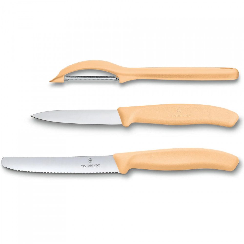 Набір кухонний Victorinox SwissClassic Paring Set 3шт з св.помар. ручкою (2 ножа, овочечистка Universal) (GB)