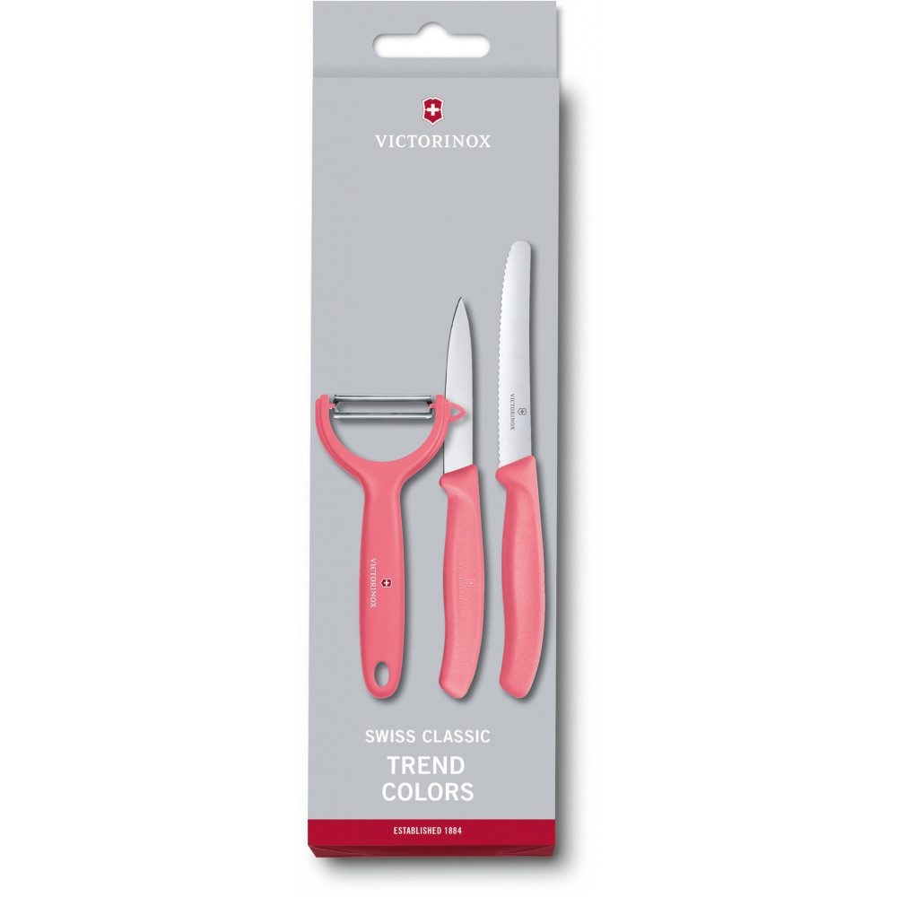 Набір кухонний Victorinox SwissClassic Paring Set 3шт з св.помар. ручкою (2 ножа, овочечистка Universal) (GB)