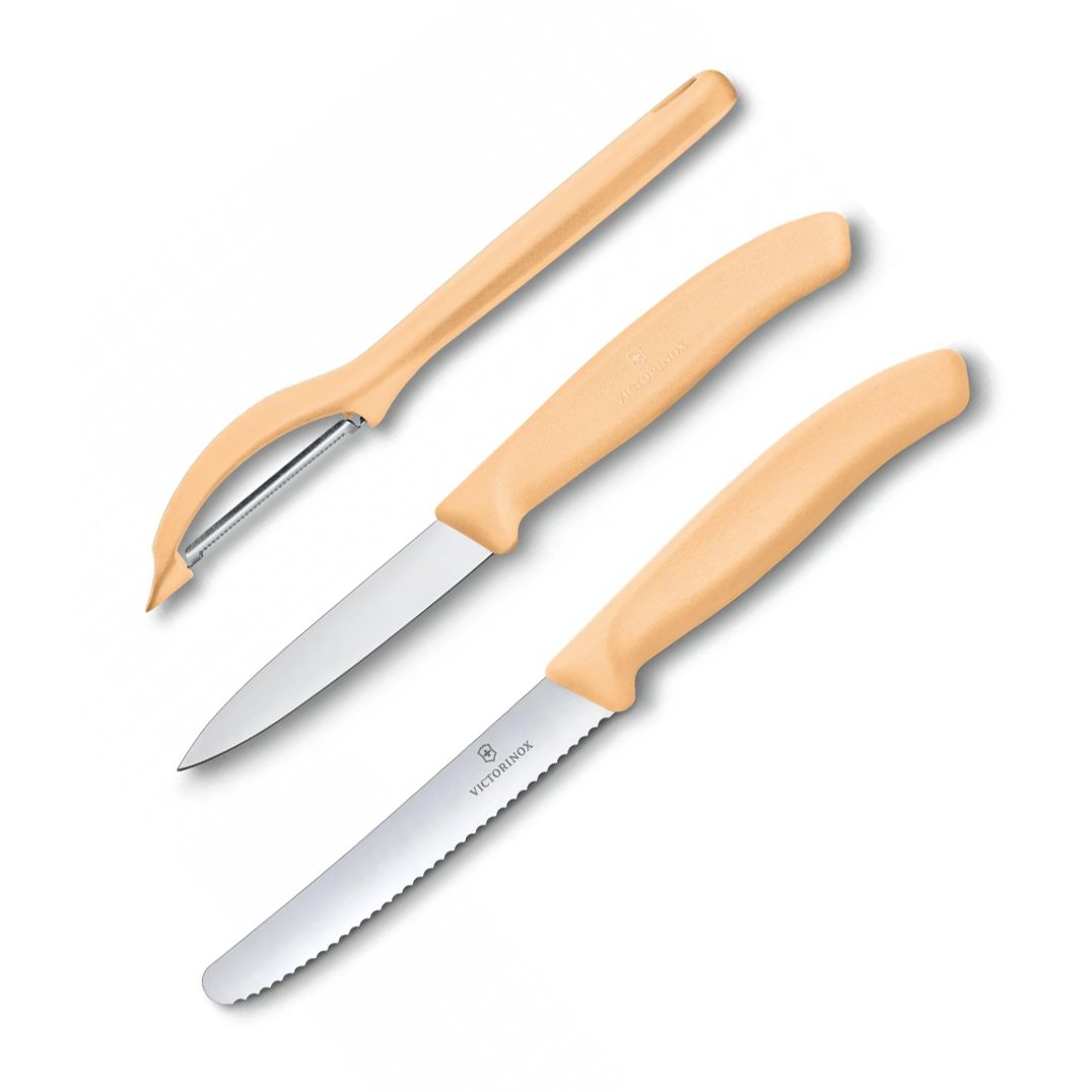 Набір кухонний Victorinox SwissClassic Paring Set 3шт з св.помар. ручкою (2 ножа, овочечистка Universal) (GB)