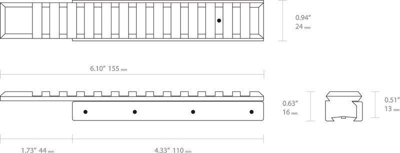Адаптер Hawke Adaptor Base Picatinny/Weaver 11 мм