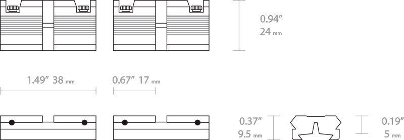 Адаптер Hawke Adaptor Base (роздільний) Weaver 11 мм