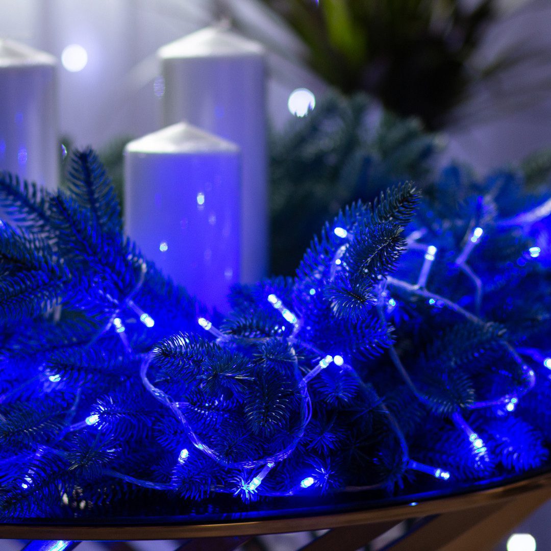 Гірлянда нитка світлодіодна GarlandoPro 100 LED 6м 8 режимів гірлянда новорічна Синій