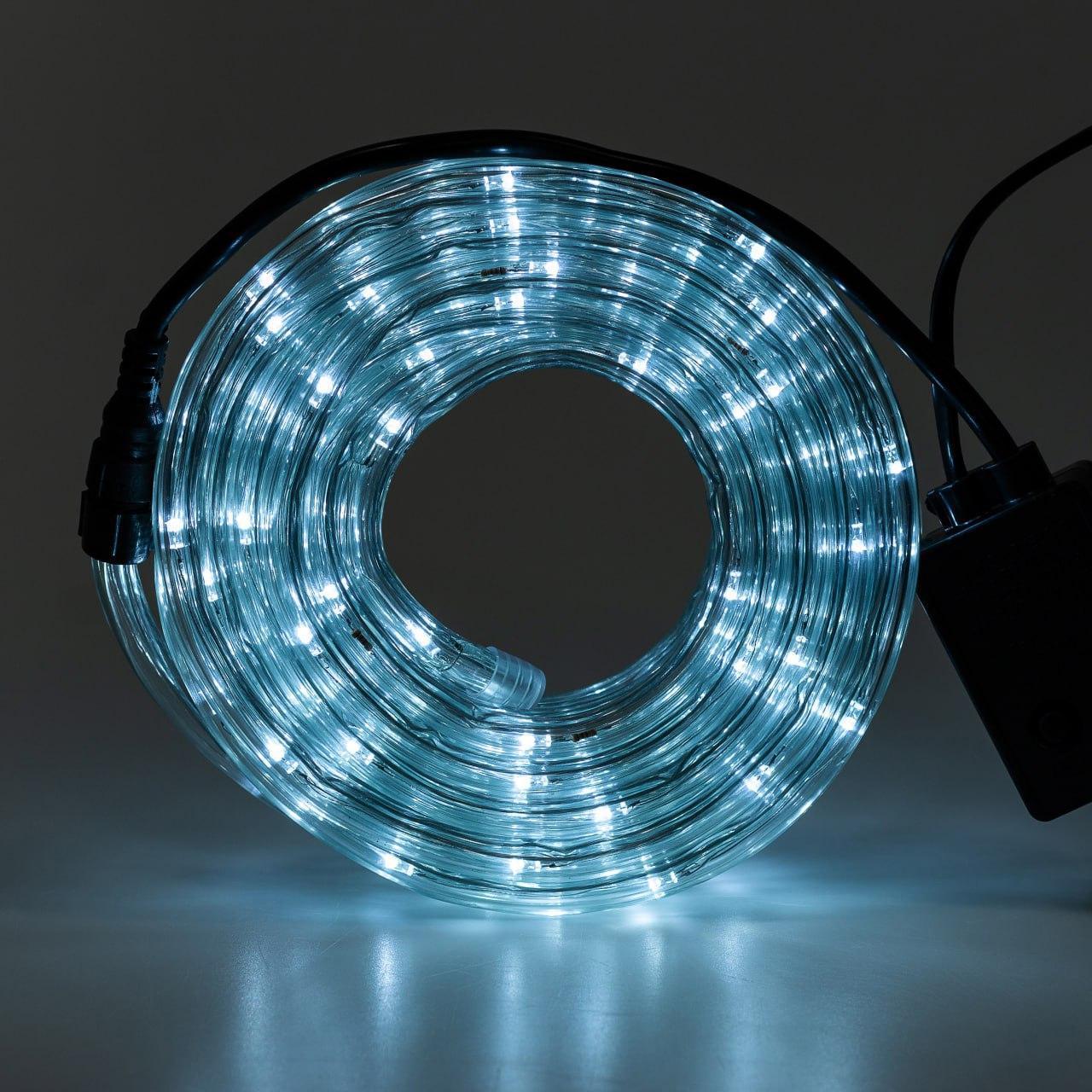 Гірлянда вулична стрічка світлодіодна Дюралайт 240 LED 7м морозостійка прозорий дріт Білий