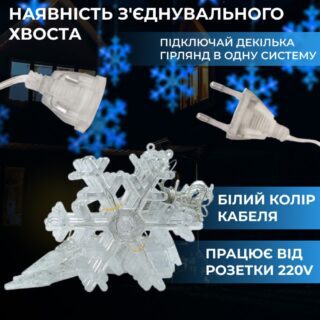 Гірлянда сніжинка
