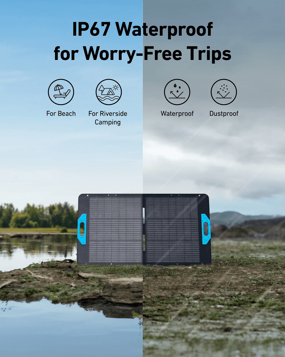 Сонячна панель Anker Solix PS100 Solar Panel - 100W / 24.5V(4.1A) / XT60 / DC7909