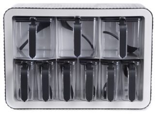 Набір спецівниць Violet House 0439 SPICE ANTR WHITE, 9 шт