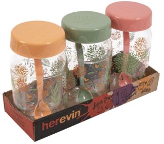 Набір спецівниць Herevin Decorated Spice Jar Set MIX (131507-457), 3 шт