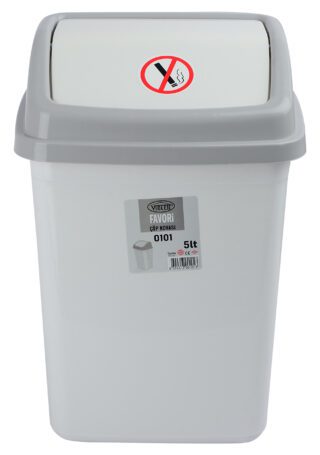Контейнер для сміття Violet House 0101 White, 5 л