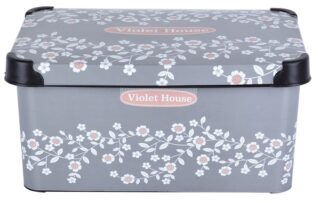 Контейнер Violet House 0647 Decor Antrasit Flower з/кр. 10 л